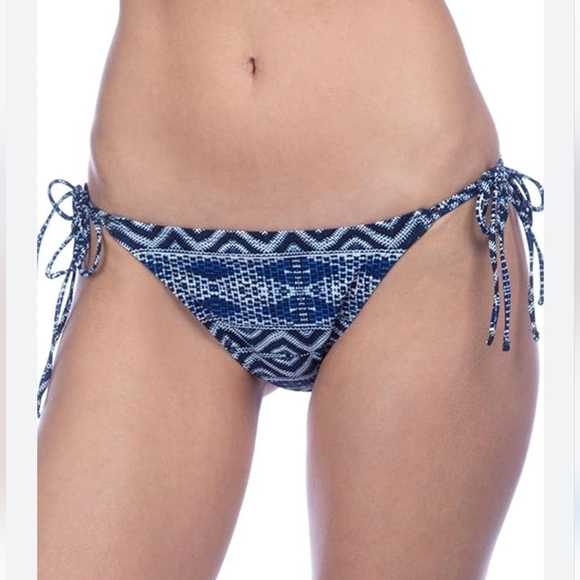 La Blanca Designer Jeans Tie-Side Ruched California Cut Bikini Bottom - Picture 1 of 13